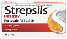 Strepsils Intensiv Portocale fără zahăr 8,75 mg, pastile