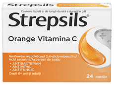 Strepsils Orange Vitamina C, pastile